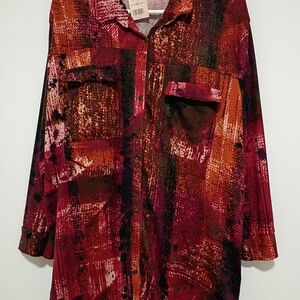 Rogue Women's Size 3X Long Sleeve Button Up Shirt